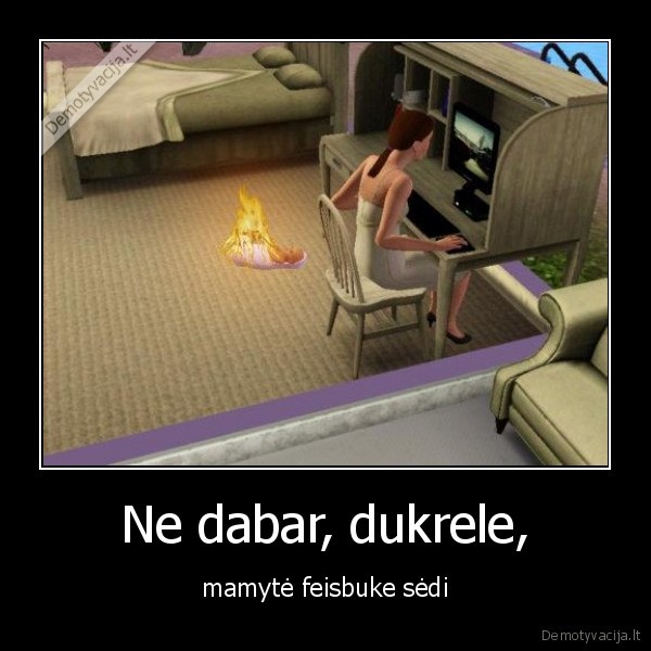 dega, vaikas