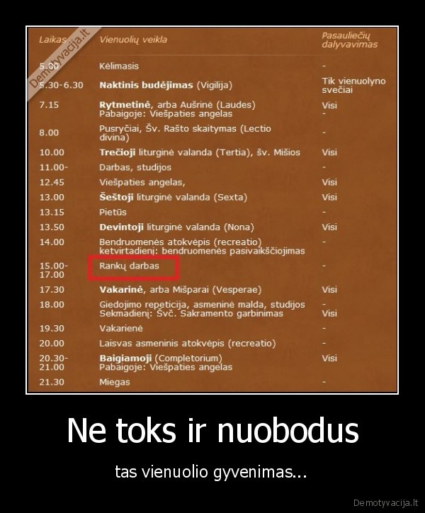 Ne toks ir nuobodus