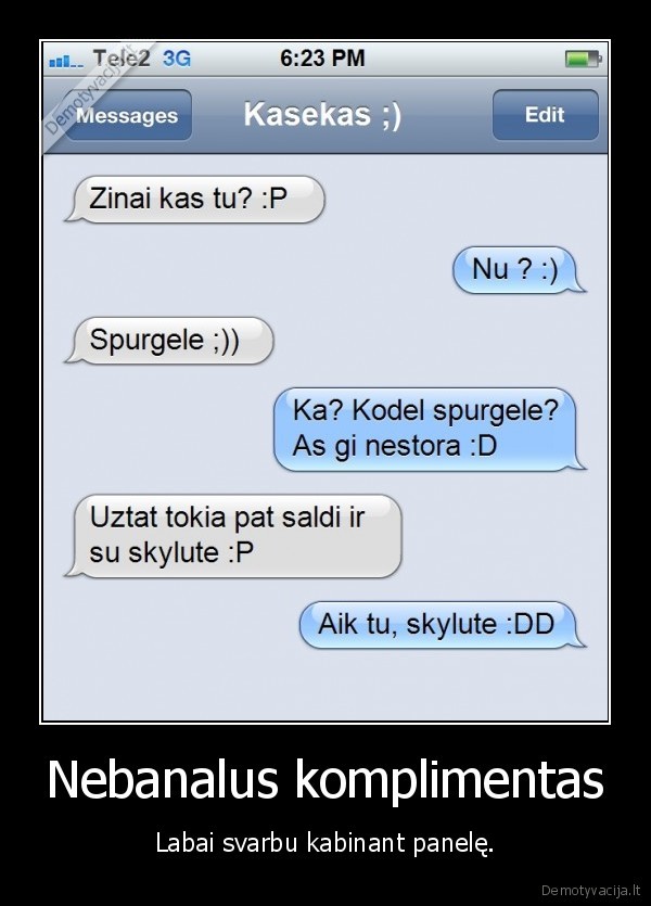 spurga,skylute,komplimentas