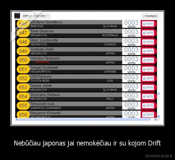 Nebūčiau japonas jai nemokėčiau ir su kojom Drift