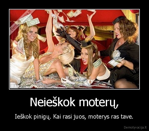 pinigai,moterys
