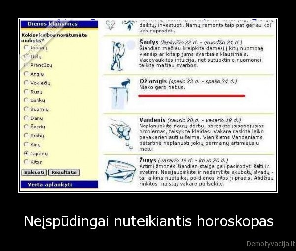 Neįspūdingai nuteikiantis horoskopas