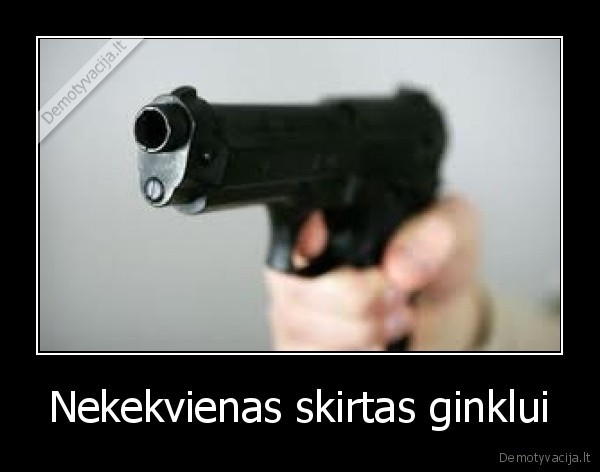 Nekekvienas skirtas ginklui