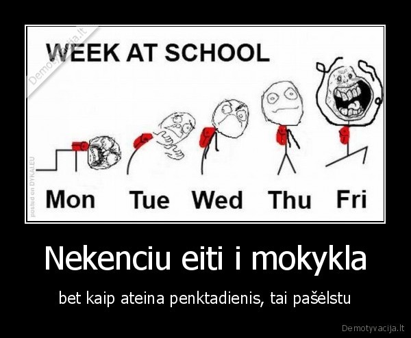 Nekenciu eiti i mokykla