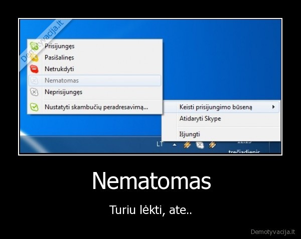 skype, busena,nematomas