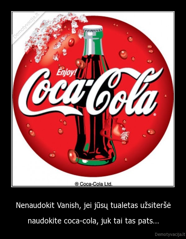 Nenaudokit Vanish, jei jūsų tualetas užsiteršė