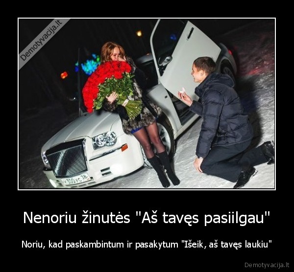 Nenoriu žinutės &quot;Aš tavęs pasiilgau&quot;