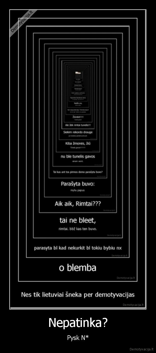 Nepatinka?