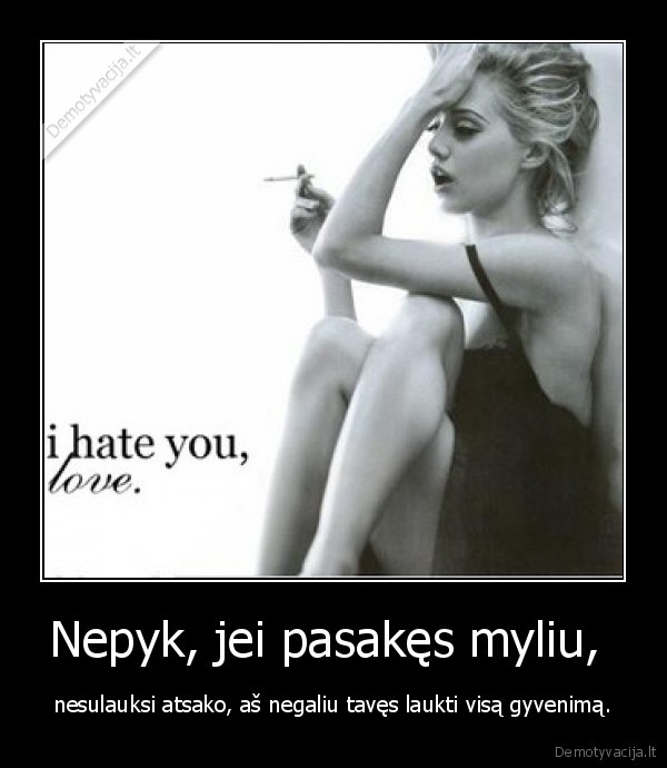 Nepyk, jei pasakęs myliu, 