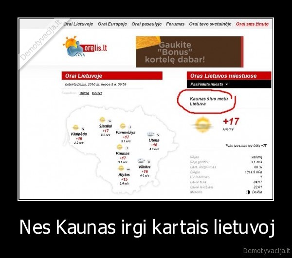 kaunas, orai