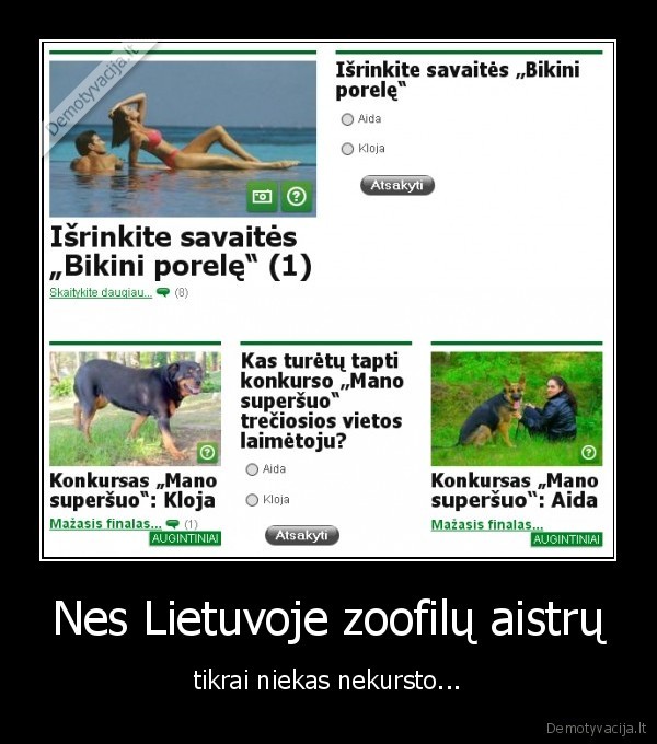 zoofilu, konkursas