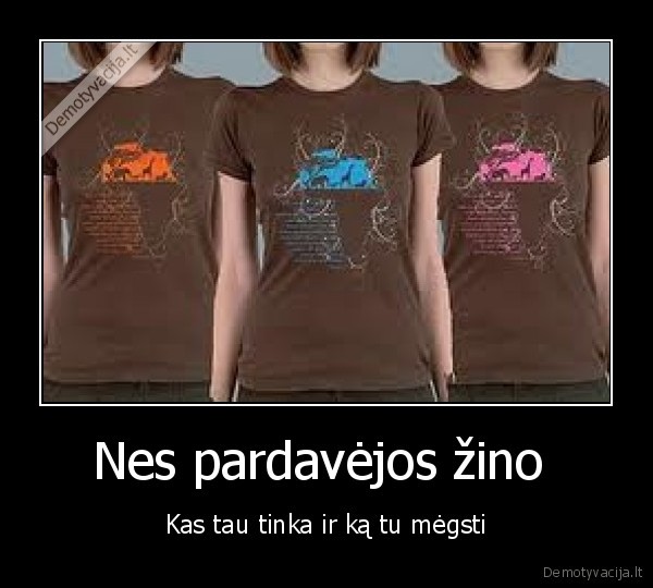 Nes pardavėjos žino 