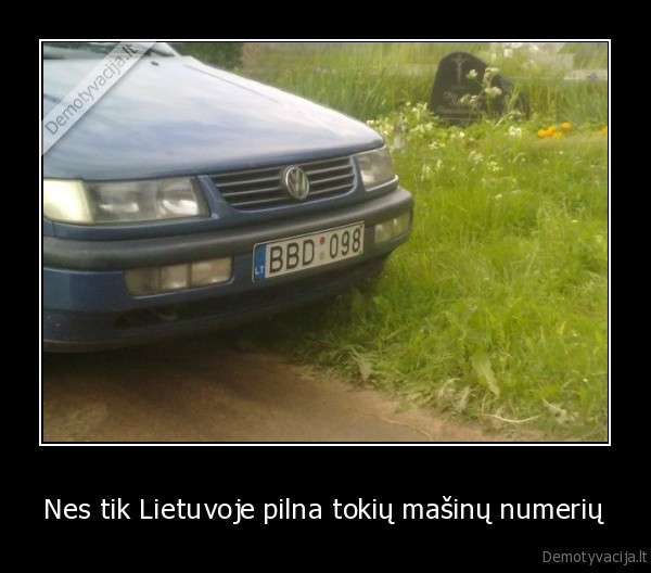 Nes tik Lietuvoje pilna tokių mašinų numerių