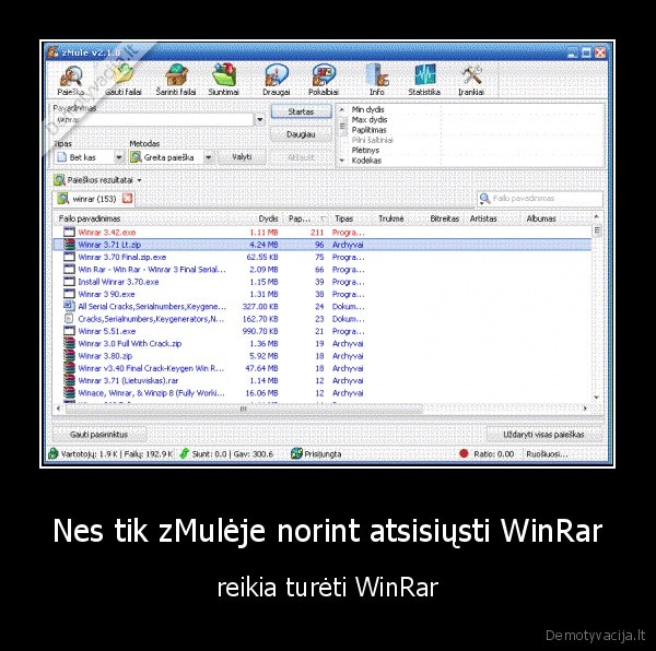 Nes tik zMulėje norint atsisiųsti WinRar