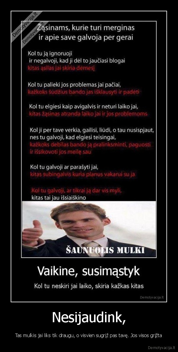 Nesijaudink,