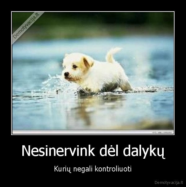 Nesinervink dėl dalykų