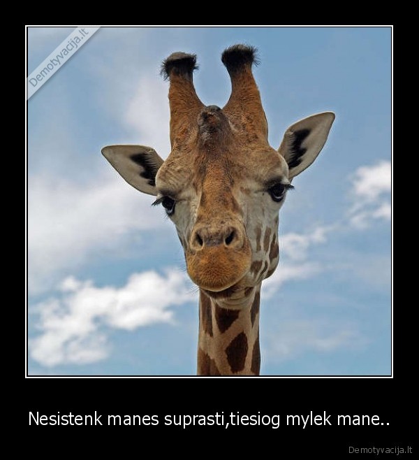 Nesistenk manes suprasti,tiesiog mylek mane..