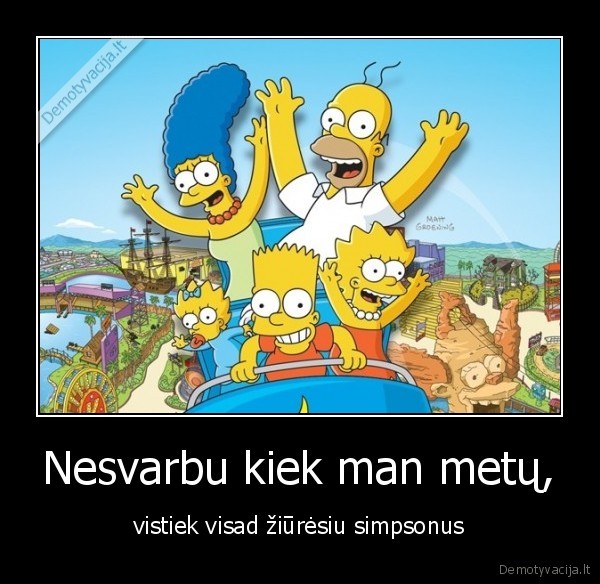 Nesvarbu kiek man metų,