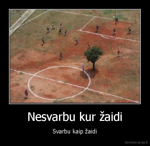 Nesvarbu kur žaidi