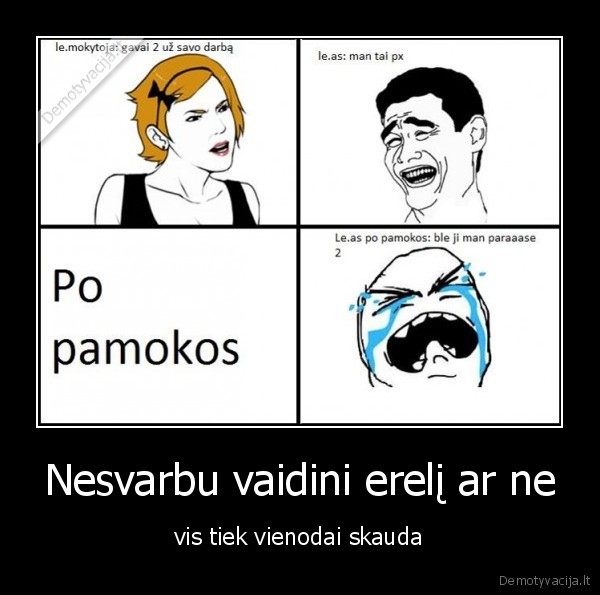 Nesvarbu vaidini erelį ar ne