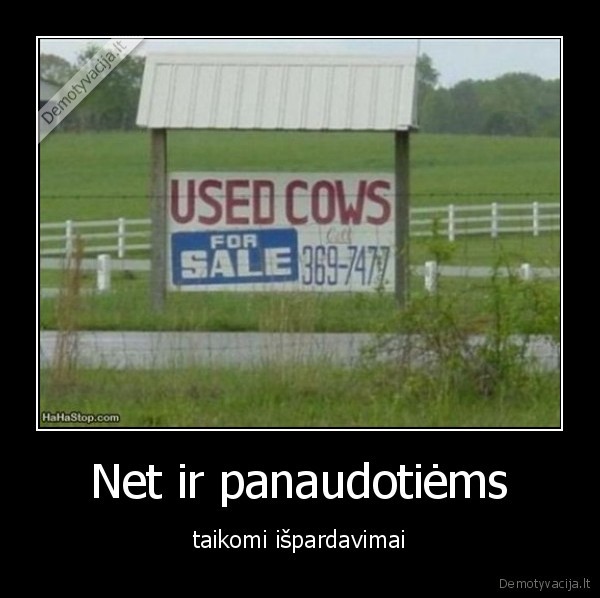 panaudoti,ispardavimas