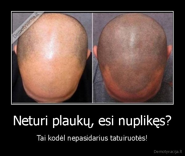 plaukai,galva,tatuiruote