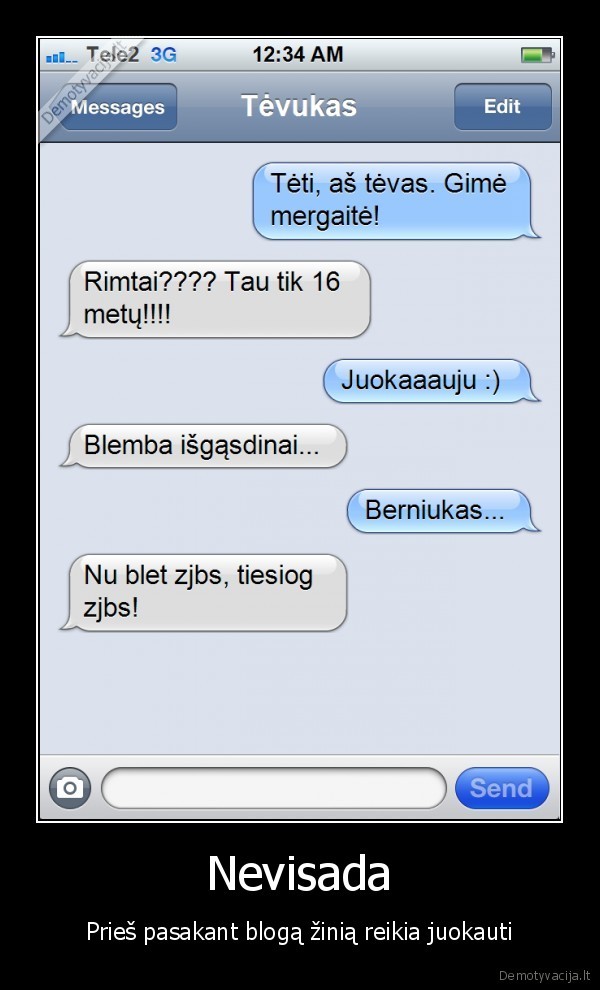 sms,tevas,vaikas,nescia
