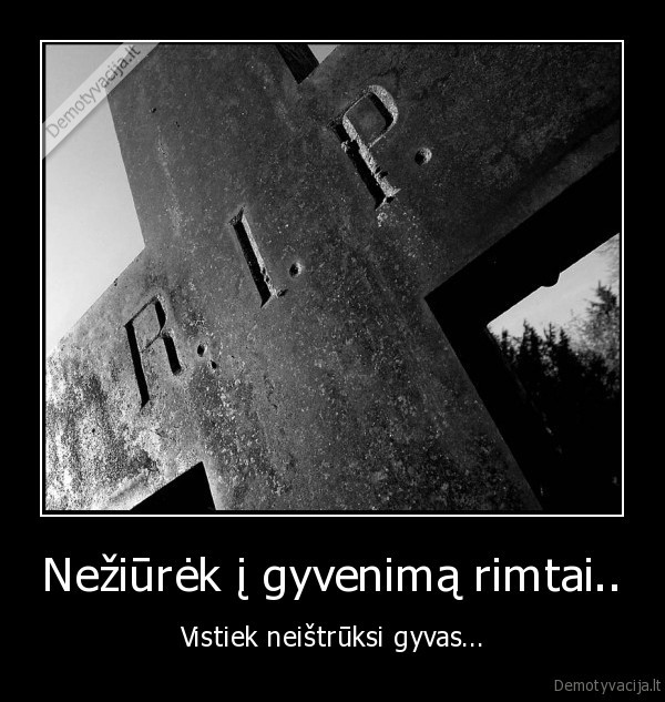 istrukti, gyvam,neziureti, rimtai,ziureti, rimtai