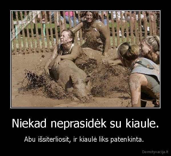 Niekad neprasidėk su kiaule.