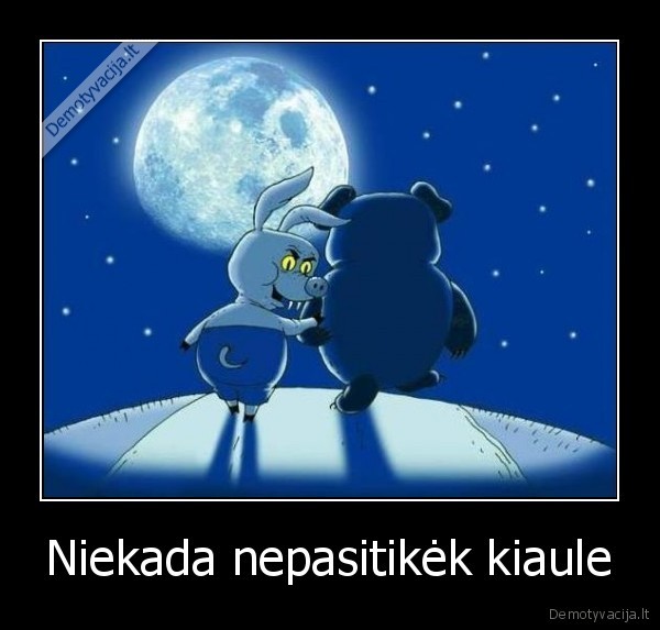 Niekada nepasitikėk kiaule