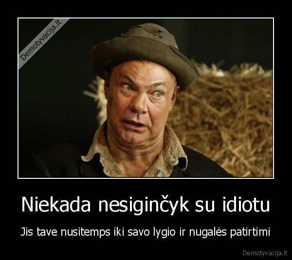 Niekada nesiginčyk su idiotu