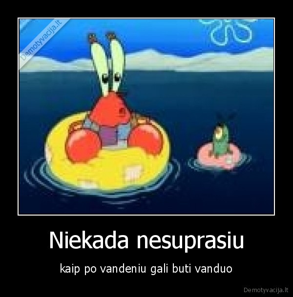 Niekada nesuprasiu