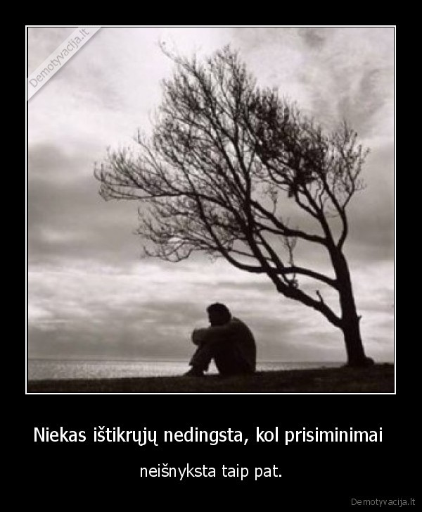 Niekas ištikrųjų nedingsta, kol prisiminimai 