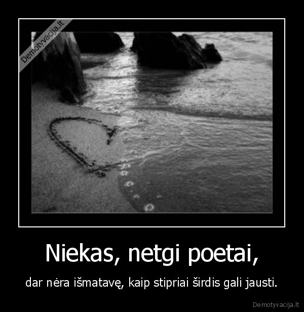 Niekas, netgi poetai,