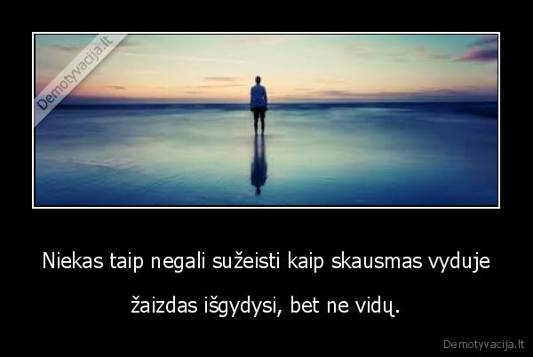 Niekas taip negali sužeisti kaip skausmas vyduje