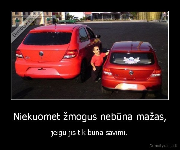 zmogus,mazas,vw, gol,savimi