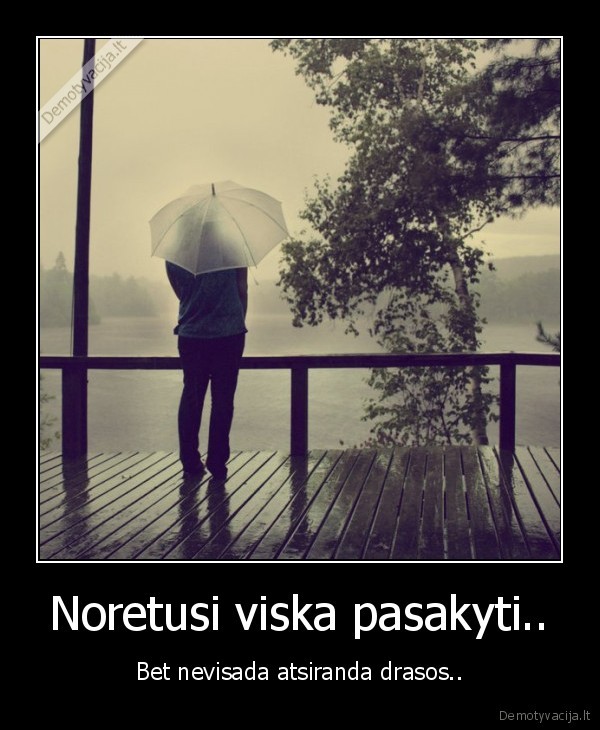 Noretusi viska pasakyti..