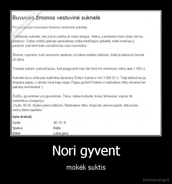 Nori gyvent