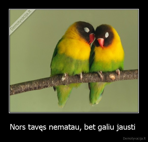 Nors tavęs nematau, bet galiu jausti 