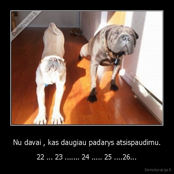 Nu davai , kas daugiau padarys atsispaudimu.