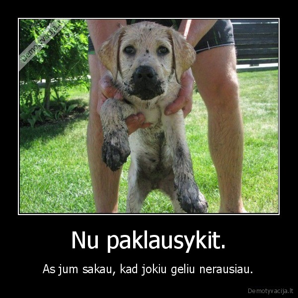 Nu paklausykit.