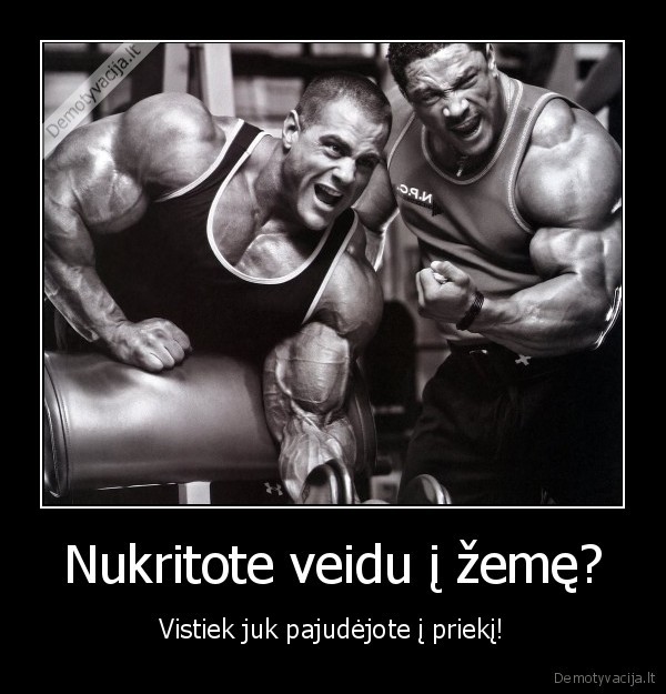 Nukritote veidu į žemę?