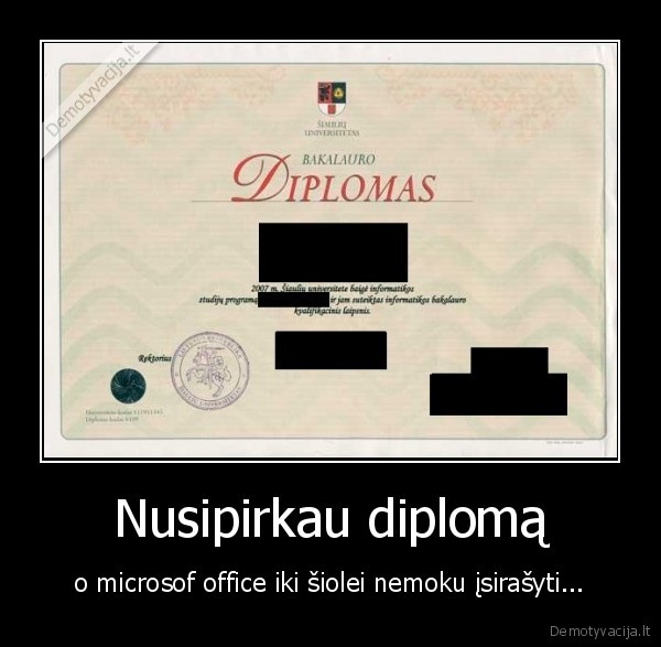Nusipirkau diplomą