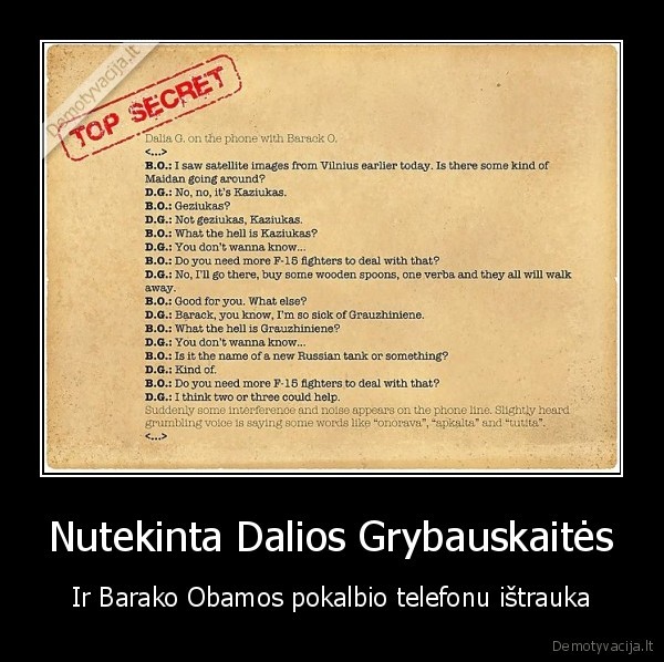 dalia, grybauskaite,barakas, obama,slaptas, irasas
