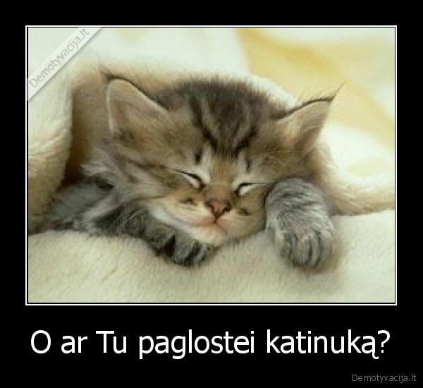O ar Tu paglostei katinuką?