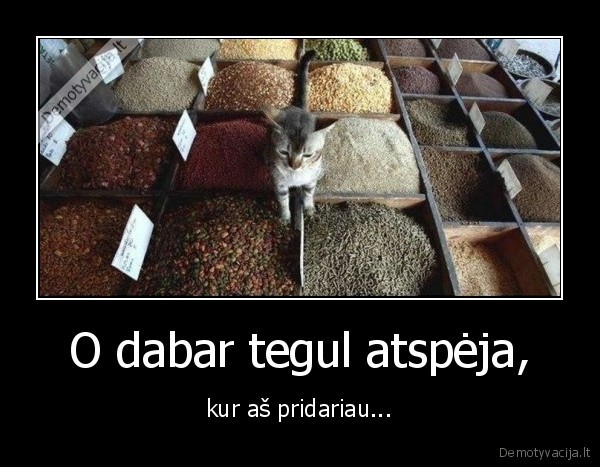 O dabar tegul atspėja,