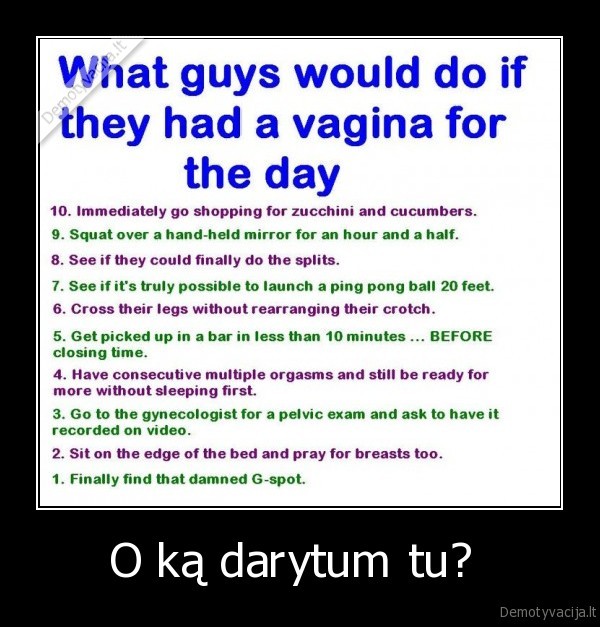 O ką darytum tu? 
