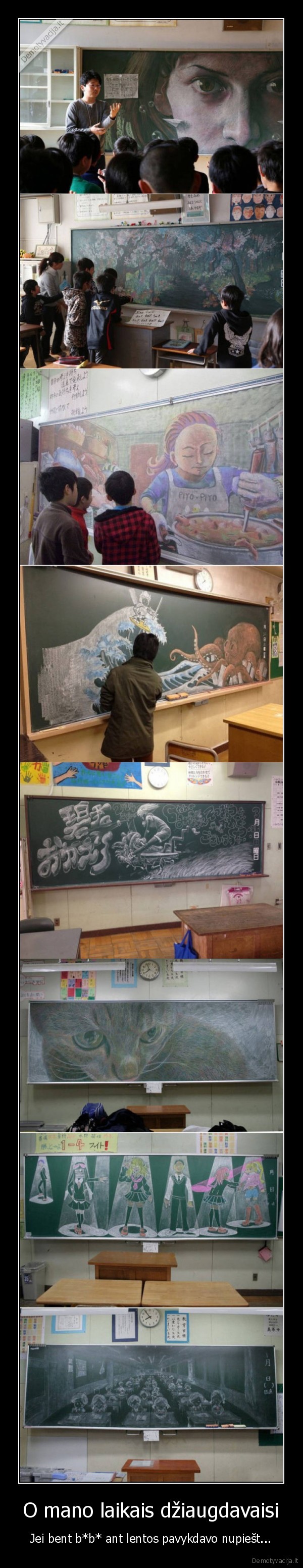 piesiniai, ant, lentos,klases, lenta