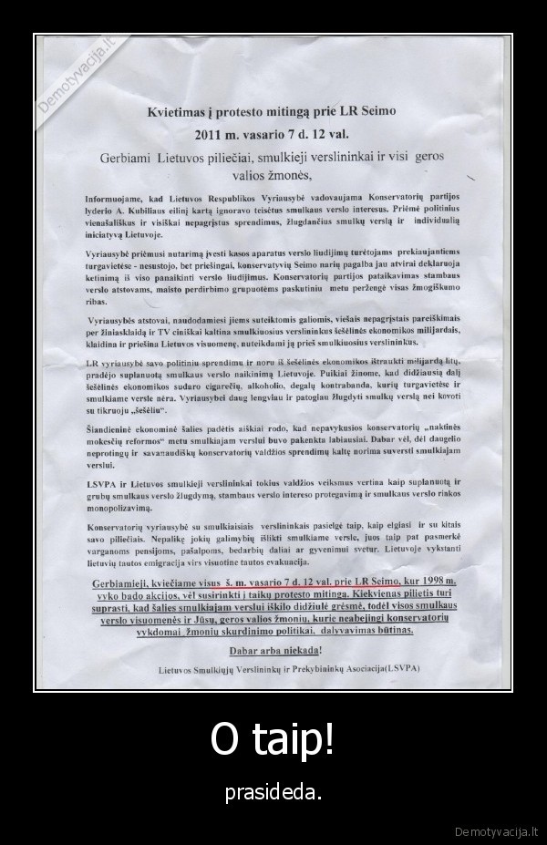 mitingas,kubilius,seimas,valdzia,kvietimas