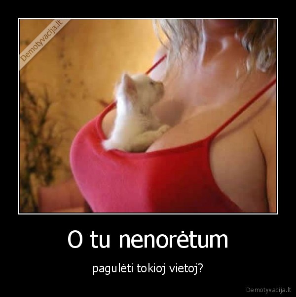 O tu nenorėtum